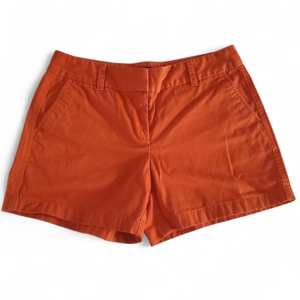 Women's Orange Casual Cotton Shorts